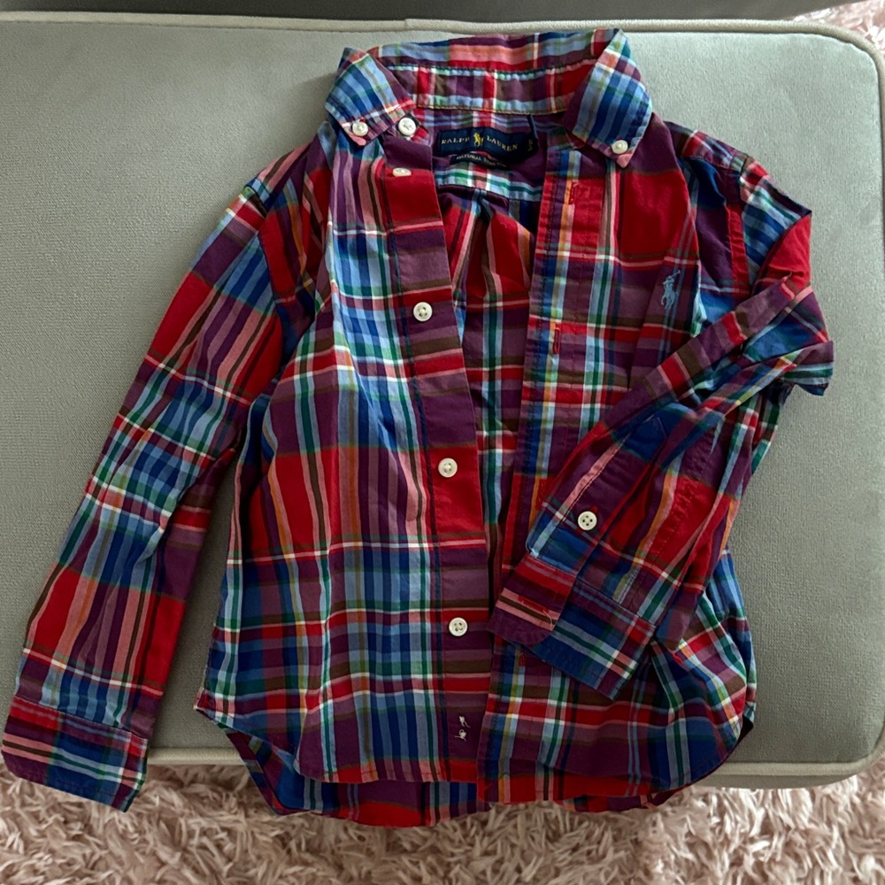 Polo by Ralph Lauren Kids Plaid Shirt - Red, Blue, and Purple